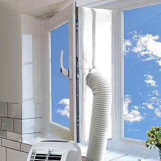 MOEGFY 400CM Fensterabdichtung für Mobile Klimageräte, Klimaanlagen, Wäschetrockner, Ablufttro…