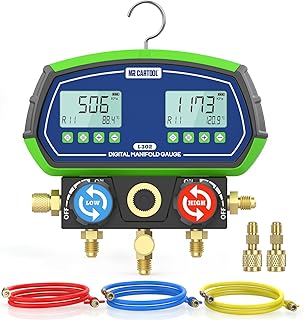 MR CARTOOL Digital Monteurhilfe L302 Kältemittelanzeige HVAC Kältemittel Messgerät mit R134A R…