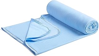 Marchpower Sommerdecke Blau 150x200cm 2-in-1 doppelseitig | Selbstkühlende Mikrofaser Kühldecke…