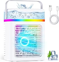 Klimaanlage Mobil 900ML, Luftkühler mit Wasserkühlung 3 Geschwindigkeiten + 2 Nebelstufen, Mobi…