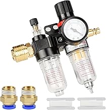 1/4 Zoll Druckluft Druckminderer Wasserabscheider Druckluft mit Manometer Ölabscheider Druckregl…