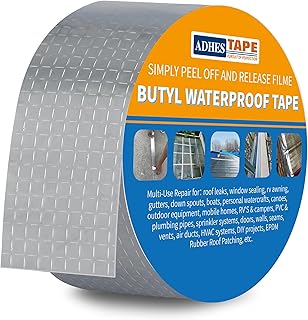 ADHES Butylband Dichtungsbänder Silber Aluminiumfolie Tape Abdichtband Wasserdichte Klebeband Di…