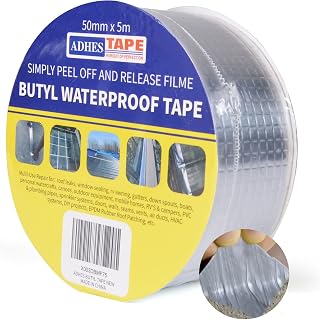 ADHES Butylband Dichtungsbänder Silber Aluminiumfolie Tape Wasserfestes Klebeband Reperaturband …