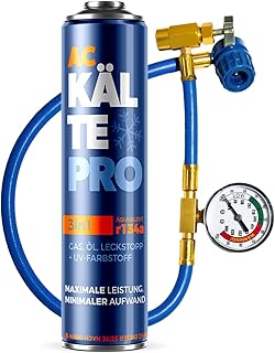 3in1 Klimaanlage Nachfüllset Auto R134a Ersatz 755g – Kältemittel, Dichtungsmittel & Öl – Klim…