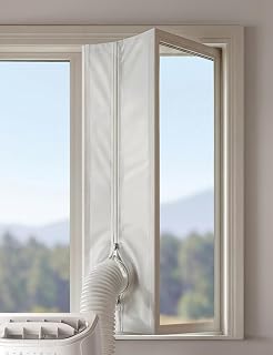 DREO 400cm Universal Klimaanlage Fensterdichtung Kit, Industriekleber, Ohne Bohren, Selbstsichern…