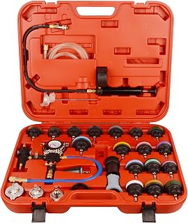 DAYUAN 28tlg Kühlsystemtester Kühlsystem Abdrück/Lecksuch Prüfgerät Set | 0-35 psi (0-2,5bar…