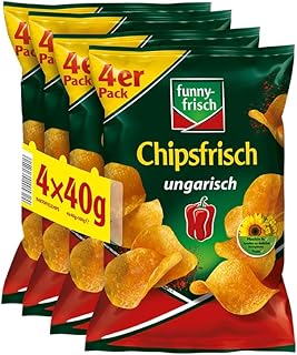 funny-frisch Chipsfrisch ungarisch Multipack, 4 x 40 g