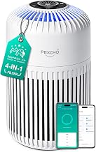 PEXCHO Luftreiniger Allergiker, 4-in-1 HEPA Filter, bis 35㎡ Aroma | App-Steuerung, Timer, 12W A…