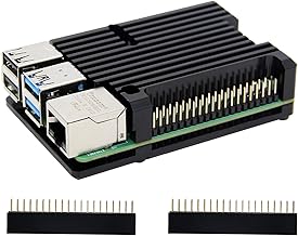Geekworm Aluminium Gehäuse mit Kühlkörper für Raspberry Pi 4 Model B (P122) | Passive Kühlun…