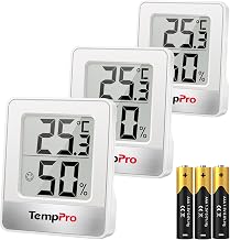 TempPro Thermo-Hygrometer Innen Digital Hygrometer Raumthermometer | Kompaktes Luftfeuchtigkeitsm…
