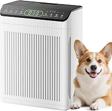 Luftreiniger Allergiker, Luftreiniger für Haustiere, Hellweiß | Air Purifier mit CADR 420m³/h …