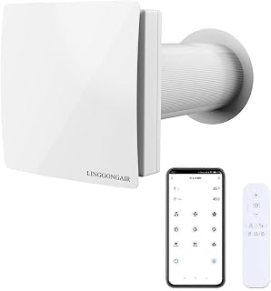 Dezentrale Lüftungsanlage mit Wärmerückgewinnung 125mm – WiFi Smart App Steuerung, Keramikke…