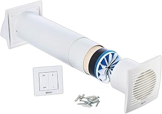 100mm Dezentrale Lüftungsanlage mit Wärmerückgewinnung – Wandlüfter mit Schalter – Lüftung m…