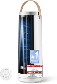 Levoit Windi Mini 20dB leiser DC Turmventilator, platzsparend kleine Räume | 5 Windstufen, 90° …