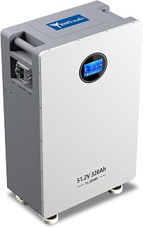 48V 320Ah LiFePO4 Batterie 8000+Zyklen 51.2V Deep Cycle Lithium Akku MAX 16.38KWh, Integriertes 2…