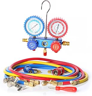 Mucola Monteurhilfe Klimaanlage 2-Wege Alu R134a R22 R12 R502 mit Koffer | Hoch-/Niederdruckmanom…