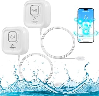 Wassermelder, Wassermelder WLAN 100 dB Lauter Wassersensor, Wassermelder mit Smart Life App Fernb…