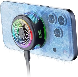 Black Shark FunCooler 6 Magnetic Phone Cooler für Gaming, Tragbarer Handy Kühler mit RGB-Beleuc…