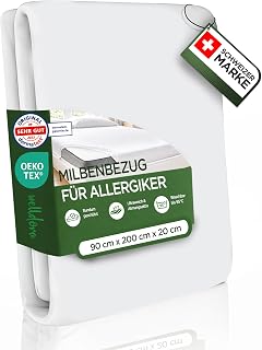 Welldora Milbenbezug Matratze 90x200x20, Premium Encasing, Allergiker | Fachärztlich getesteter …