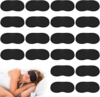 30 weiche Seiden Schlafmasken Schwarz Augenmaske mit Gummiband | Lichtblockierend, Hautfreundlich…