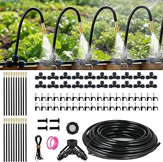 Bewässerungssystem Micro Drip System für den Garten: 38m mit 20 Sprühnebel Düsen, Tröpfchenb…
