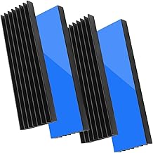 Akuoly 4 Stück Aluminium Kühlkörper PC Kühlrippen Kühler-Set Heatsink mit Thermoklebeband 70…