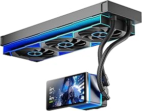 TZMRIT PF360 Aio Wasserkühlung 360mm mit 5.5-inch LCD Magnetic Screen Display,ALL-IN-One ARGB In…