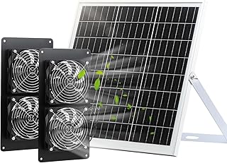 Solar Ventilator, IP65 Wetterfester Solar Lüfter mit 20W Solarpanel und DC 4 ventilator für Kle…