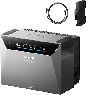 Anker SOLIX 4 Pro Solarbank+Smart Meter Gen2, Balkonkraftwerk mit Speicher | 4 MPPT, 5000W Solare…