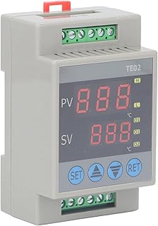 Digitaler Temperaturcontroller 220V AC, DIN-Schienen-Montage Thermostat mit Temperaturfühler fü…