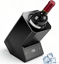 Elektrisch Weinkühler für eine Flasche 750ml, Präzisionskühlung ohne Eis | Sensor-Touch, 24h …