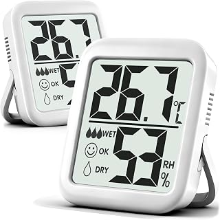 Antonki 2 Stück Thermometer Hygrometer Innen Raumthermometer | Präziser Sensor, Schnelle Messun…