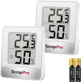 TempPro Thermo-Hygrometer Innen Digital Hygrometer Raumthermometer | Kompaktes Luftfeuchtigkeitsm…