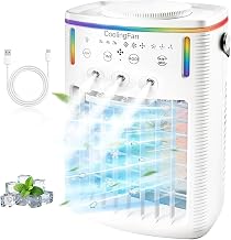 2026 Neuer 1500ML tragbarer Luftkühler, mobile Klimaanlage für Auto & Schlafzimmer, 3 Modi & 3 …