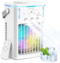 Klimaanlage Mobil,6 in 1 Mobiles Klimagerät,1000ml Mobile Klimaanlage mit Fernbedienung, 3 Gesch…