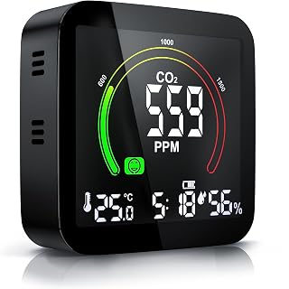 Brandson – CO2 Melder Messgerät Luftqualitätsprüfer, Kohlenstoffdioxid Sensor Messung PPM, Co2…