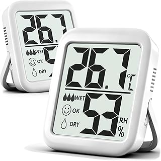 Antonki 2 Stück Thermometer Hygrometer Innen Raumthermometer | Präziser Sensor, Schnelle Messun…