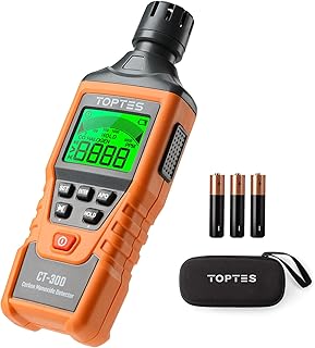 TopTes CT-300 Tragbarer CO-Detektor, CO-Detektor mit akustischem und optischem Alarm, 0-5000PPM, …