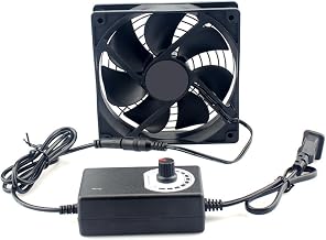 120mm Lüfter mit Drehzahlregler, 12cm PC Gehäuselüfter 3-12V Einstellbar, 30dBA Leise – Inkl. …