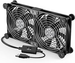 ELUTENG USB Lüfter 120mm 5V 2 in 1 mit 3 Einstellbare Geschwindigkeiten, Doppelt USB Ventilator …