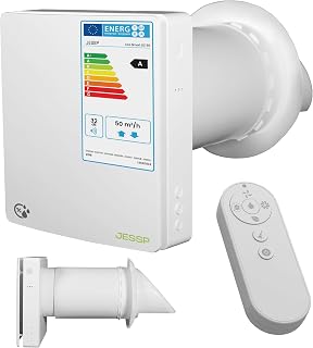Eco Smart DZWR – Lüfter mit Feuchtigkeitssensor – Dezentrale Wohnraumlüftung mit Wärmerüc…
