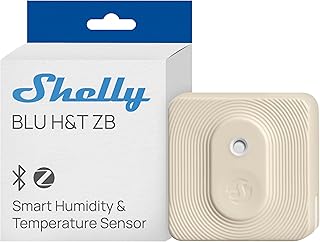 Shelly BLU H&T ZB Elfenbein – Bluetooth & Zigbee Temperatur- und Luftfeuchtigkeitssensor, IP54, S…