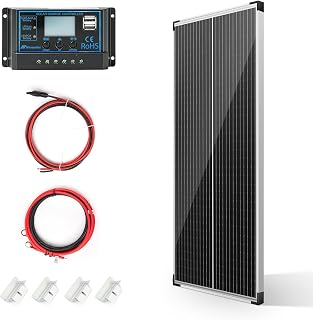 Nicesolar 100W Solarpanel Bifazial 12V Monokristallines Solarpanel-Kit 100 Watt Solarmodul mit 20…