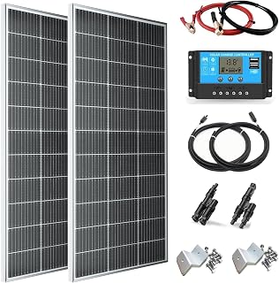 300W Solarpanel Kit Set 12V, Solaranlage Wohnmobil Komplettset | 2x150Watt Monokristallines Solar…