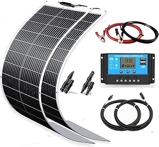 Solarpanel-Kit Flexibel 200W Set, Wohnmobil Solaranlage Boot Camper | 2X100W Flexibles Solarmodul…