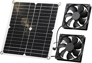 Solar Ventilator, 12W Solarpanel Ventilator, Wetterfest, mit DC Doppelventilator für kleine Hüh…