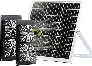 Solar Ventilator, IP65 Wetterfester Solar Lüfter mit 20W Solarpanel und DC 4 ventilator für Kle…