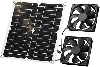 Solar Ventilator, 12W Solarpanel Ventilator, Wetterfest, mit DC Doppelventilator für kleine Hüh…