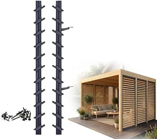 Prestige Ostaszewska Garten Sonnenschutz-Hardwaresystem für 11 Lamellen | 100 cm | Anthrazit | S…