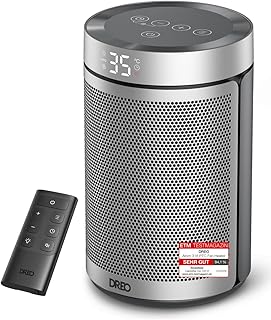 Dreo Energiesparender Heizlüfter, 34 dB Leiser 1500W Elektrischer PTC Keramik, Thermostat, Über…